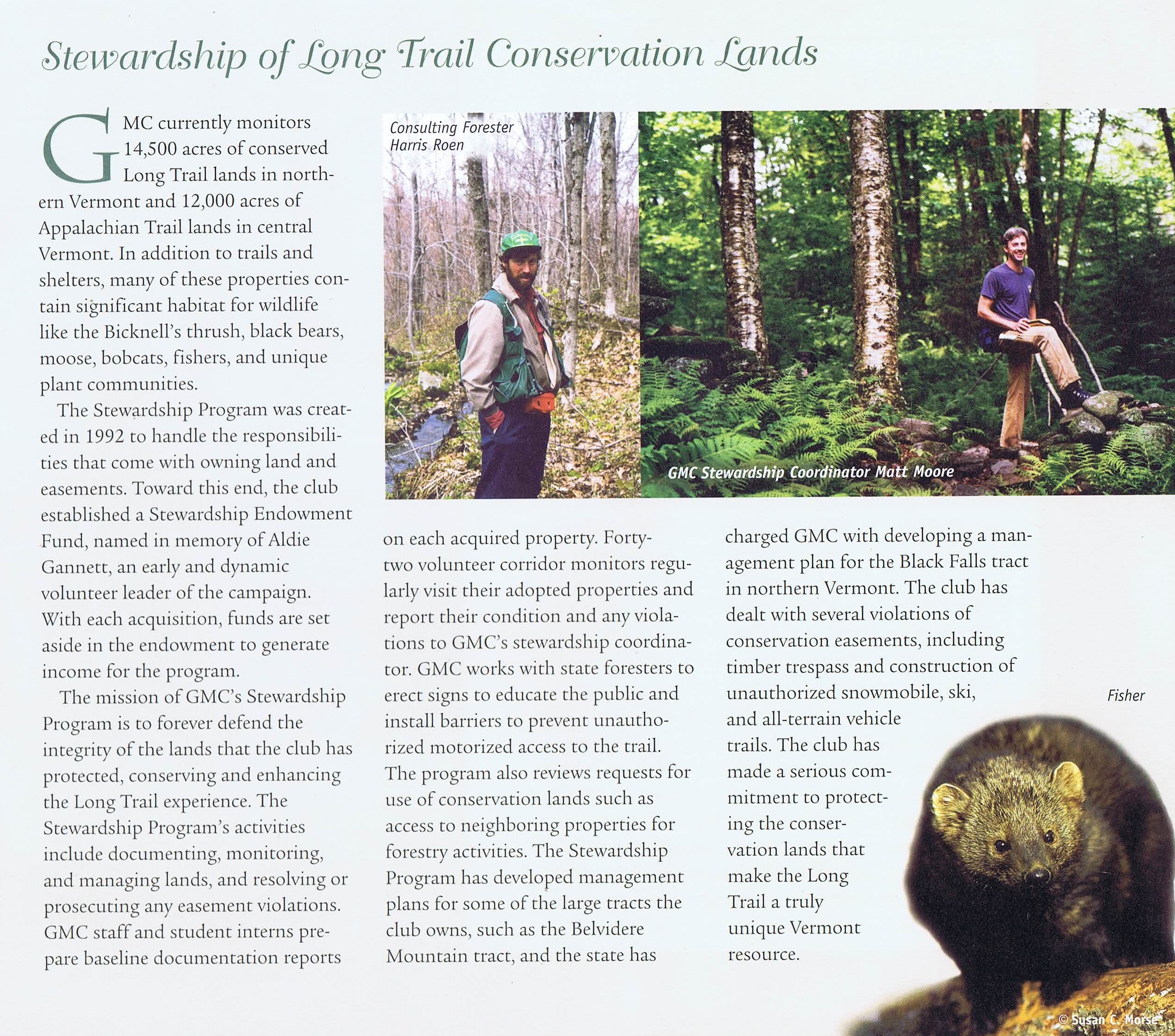 Stewardship of Long Trail Conservation Lands